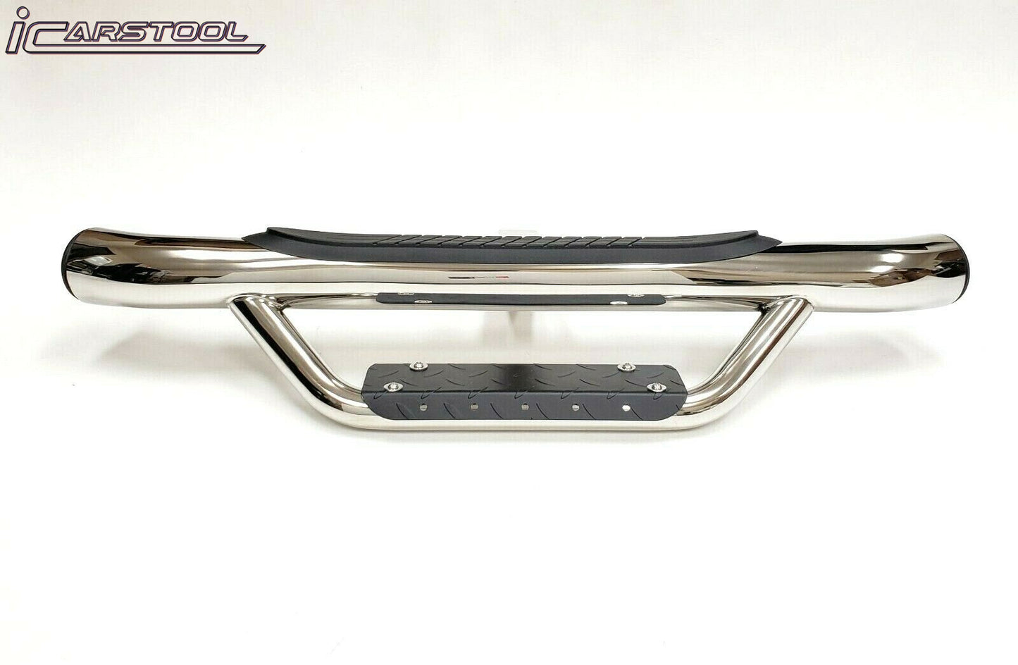 Chrome Universal Truck Trailer Rear Bumper Guard 36" Length x 6.5" Overall Heigh Heavy Duty Steel Towing Hitch Step Bar Drop Step 2" Receiver