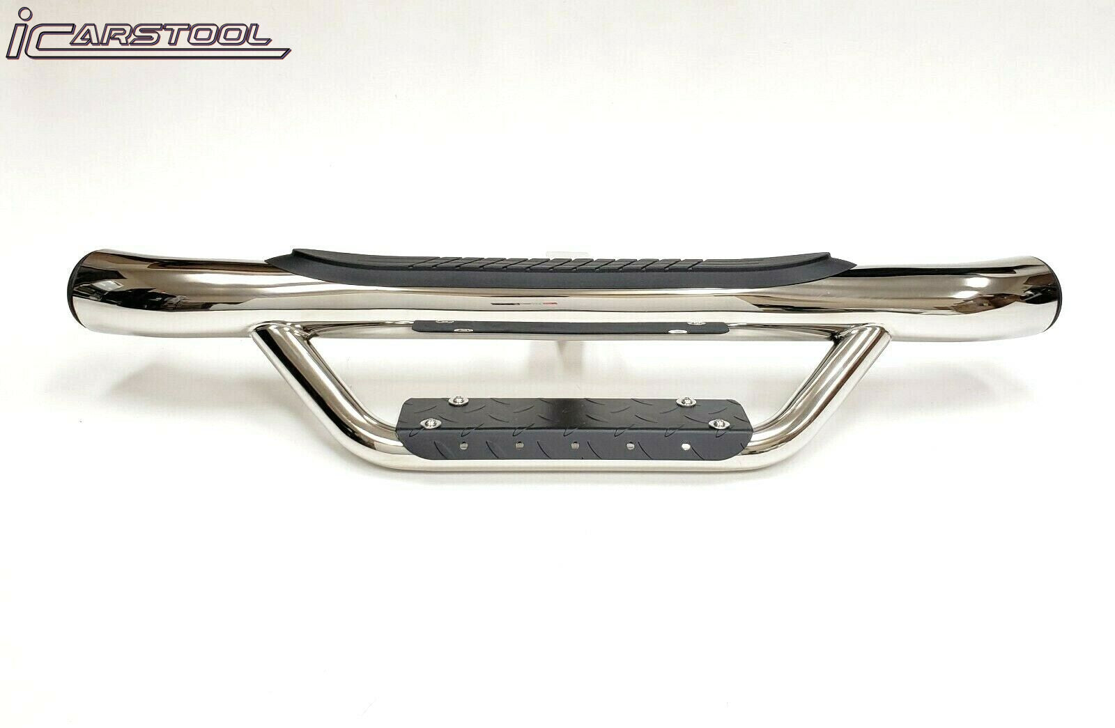 Chrome Universal Truck Trailer Rear Bumper Guard 36" Length x 6.5" Overall Heigh Heavy Duty Steel Towing Hitch Step Bar Drop Step 2" Receiver