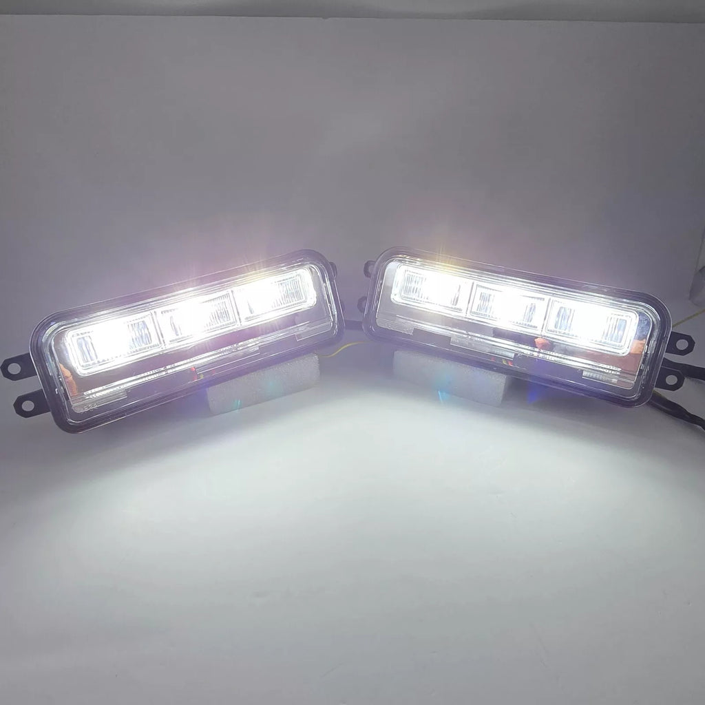 Clear Lens LED Fog Light Kit For 2024-2025 Toyota Tacoma with Wires Switch Relay Dual-Colors With Additional Signal Light Function