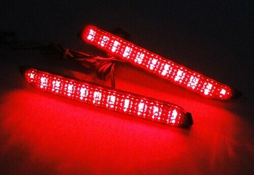 2x Smoked LENS Bumper Reflector LED Tail Brake Lights For 1999-2003 Toyota Harrier 2013-2014 Toyota Avalon