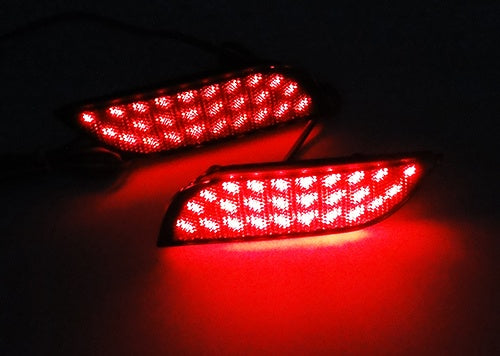 2x Smoke Lens LED Rear Bumper Stop Brake Light For 2008-2014 Subaru Impreza WRX STI