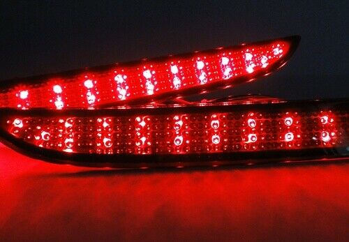2X SMOKE LENS LED REAR BUMPER REFLECTOR BRAKE LIGHTS FOR  ACURA TSX WAGON HONDA CR-Z ZF1 CR-V INSIGHT HYBRID