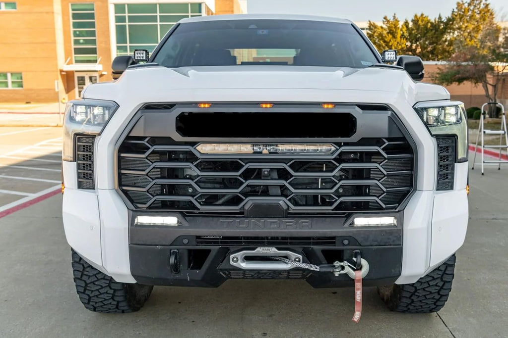 Clear Lens LED Fog Light Kit For 2022-2025 Toyota Tundra with Wires Switch Relay Dual-Colors With Additional Signal Light Functi