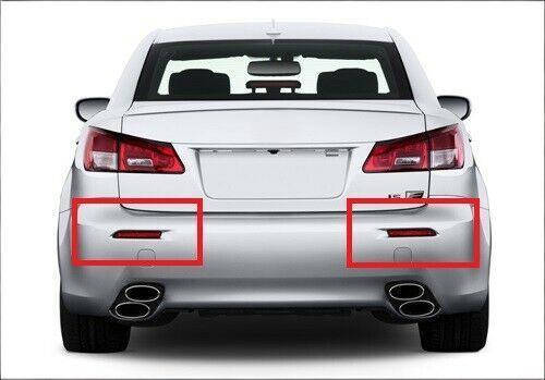 For 2008-2013 Lexus IS F 2x Smoked LENS Bumper Reflector LED Tail Brake Lights