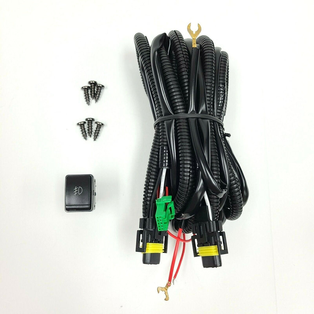 Clear Lens LED Fog Lights Kit For For 2018 2019 2020 Nissan Kicks  with Wires Switch Relay 6000K White OEM#261558995A, 261508995A,NI2592139, NI2593139