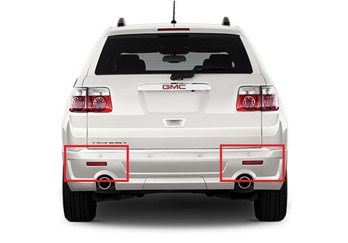 2x Red Lens LED Bumper Reflector Tail Brake Light For 2008-2012 Buick Enclave OEM#25805313, 16517435,GM2830101, 25805313
