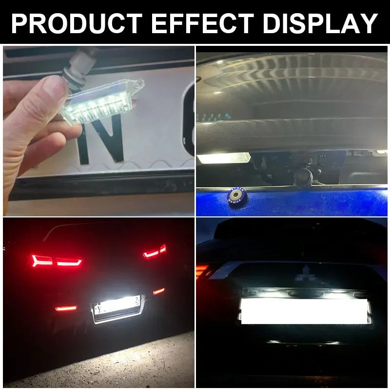 2x White 6000K 18-SMD LED License Plate Lights For Mitsubishi Lancer Evolution X