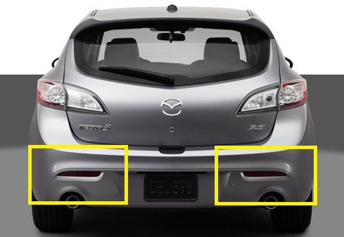 2x Black Smoked Lens LED Bumper Reflector Tail Brake Light  with 2010 2011 2012 2013 Mazda3 MAZDASPEED3 JDM Mazda3 / Axela Sport/Sedan/Mazdaspeed BL5FW BLEAW BLEFW