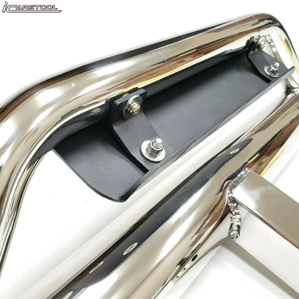 Chrome Universal Truck Trailer Rear Bumper Guard 36" Length x 6.5" Overall Heigh Heavy Duty Steel Towing Hitch Step Bar Drop Step 2" Receiver