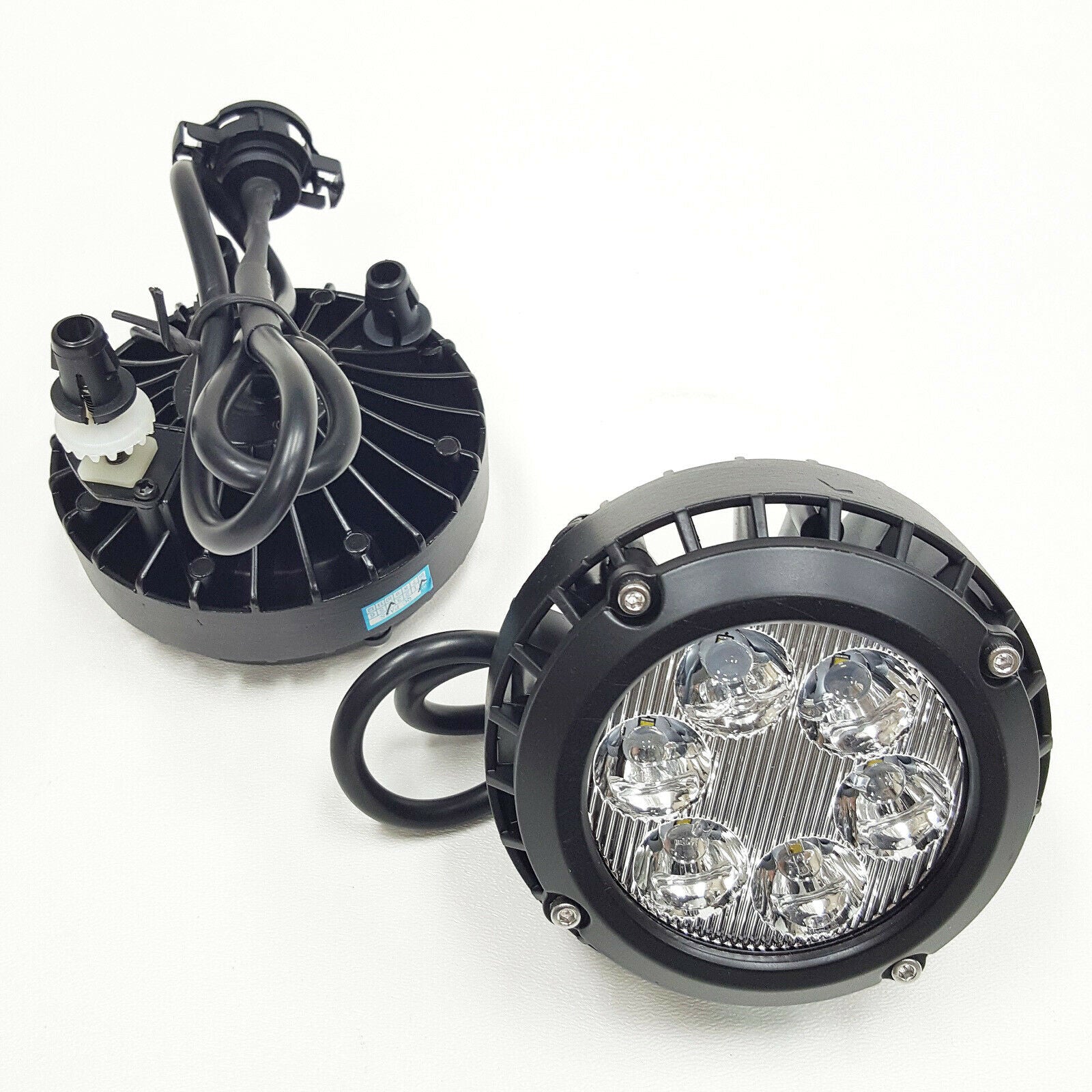 For 2014-2015 GMC Sierra with Built-in LED Front Bumper Clear Fog Driving Lights Bezel Pair OEM#15839896 /22902335 /22902334