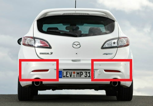 2x Red Lens LED Bumper Reflector Tail Brake Stop Light Rear Fog Light  For 2010 2011 2012 2013 Mazda3 MAZDASPEED3 JDM Mazda3 / Axela Sport/Sedan/Mazdaspeed BL5FW BLEAW BLEFW
