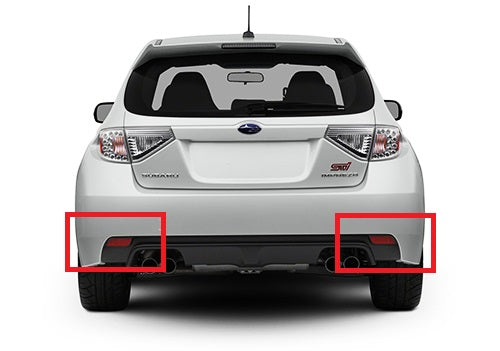 2x Smoke Lens LED Rear Bumper Stop Brake Light For 2008-2014 Subaru Impreza WRX STI