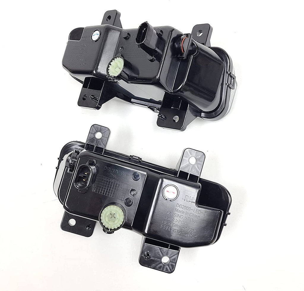 Clear Lens Fog Lights Kit For 2019-2024 Ram 2500 3500, OE Style Clear Lens Built-In LED Fog Lamps Assembly With Mounting Brackets Wire Harness Switch Bezels OEM# ‎68273291AB, 68273292AB, 68449338AA