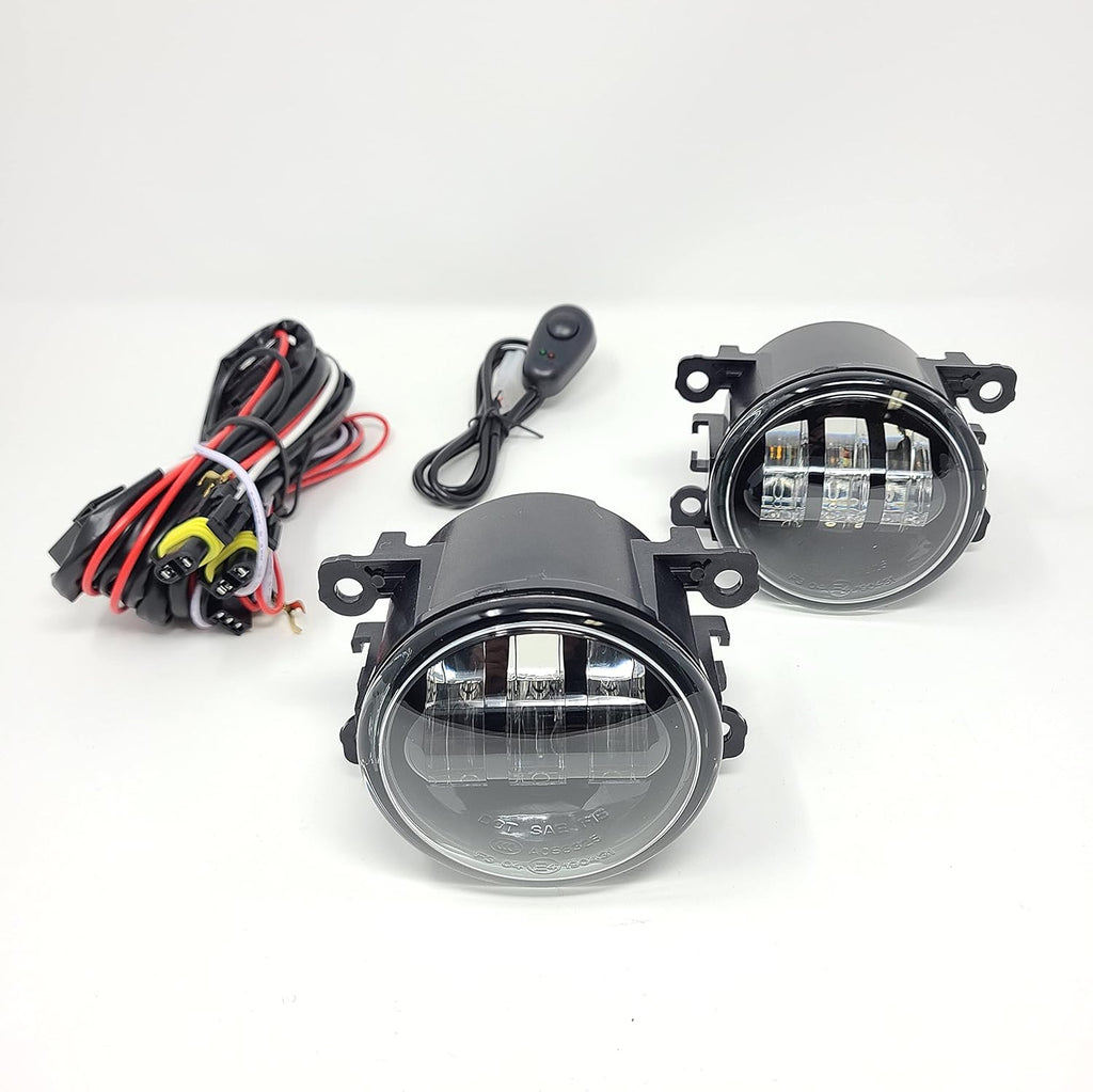 Clear Lens Dual Color White / Amber LED Fog Lights Kit For 2012-2015 Honda CRV Pilot Frontier Impreza with Wire Switch OEM# 33900STKA11 / 4F9Z15200AA / 26154-EA500 / 84501AJ00A,XR837532 / AC2592111 / 3225-2050B / 990E0-65J36-000