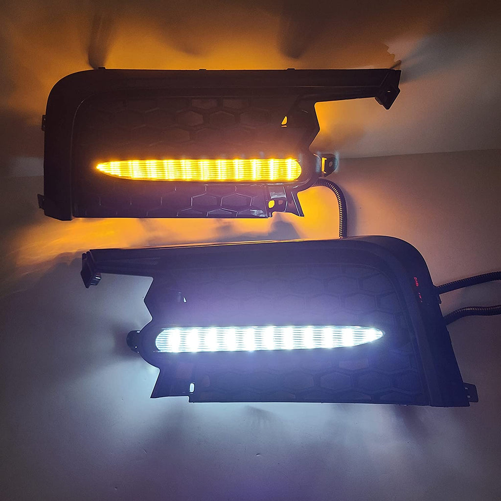 Clear Lens LED Fog Accent Lights Kit For 2020 2021 2022 Toyota Corolla SE XSE Sequential DRL Signal Bezel Switchback Amber Whites OEM#812B012010, 812A012010,TO2562105,TO2563105,81481-02A30, 81482-02A20TO1039237, TO1038237