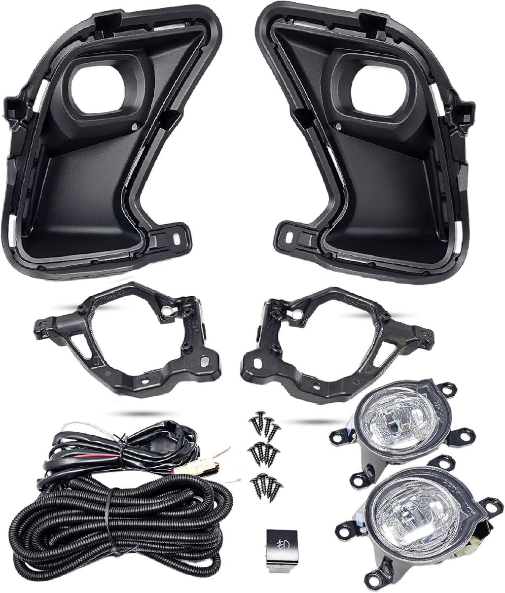 For 2024-2025 Toyota Grand Highlander XLE LIMITED PLATINUM HYBRID LED Dual Color White Yellow Fog Light Kit