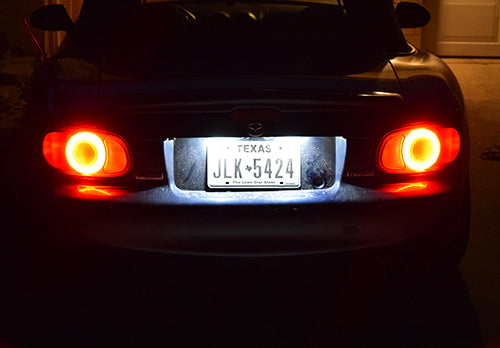 2x White LED License Plate Lights Lamps For Mazda Miata/Tribute/MPV/Protege
