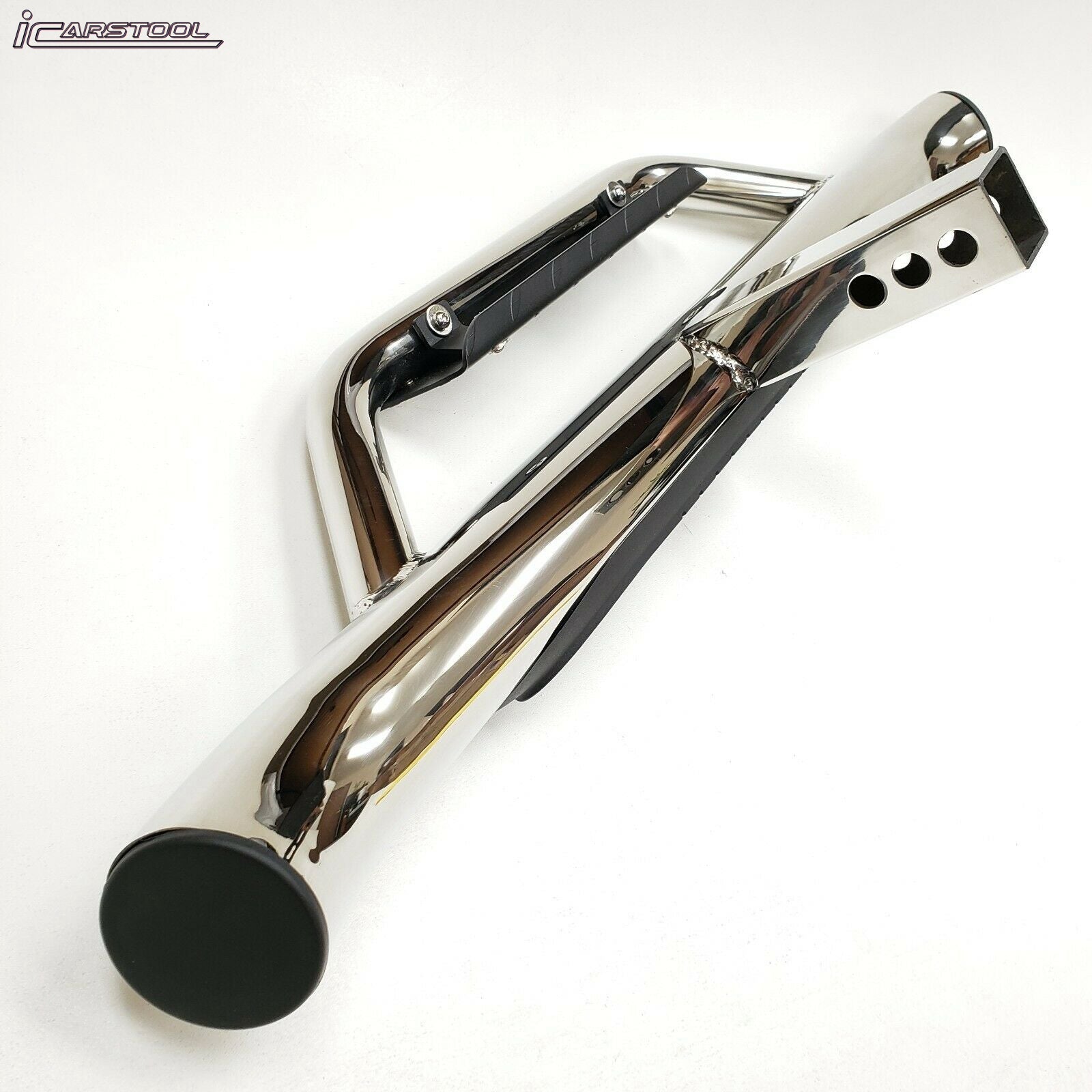 Chrome Universal Truck Trailer Rear Bumper Guard 36" Length x 6.5" Overall Heigh Heavy Duty Steel Towing Hitch Step Bar Drop Step 2" Receiver