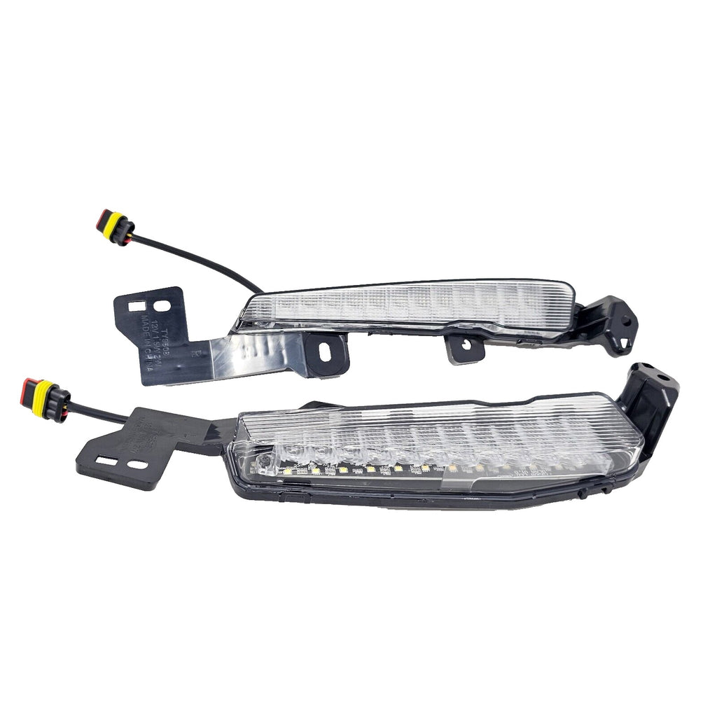  For 2019-2022 Toyota Prius Built-in LED Fog light w/DRL - White LED Running Lights + Yellow Signal Lights Kit - Complete with Bezels and Wiring Harness - OE Fitment