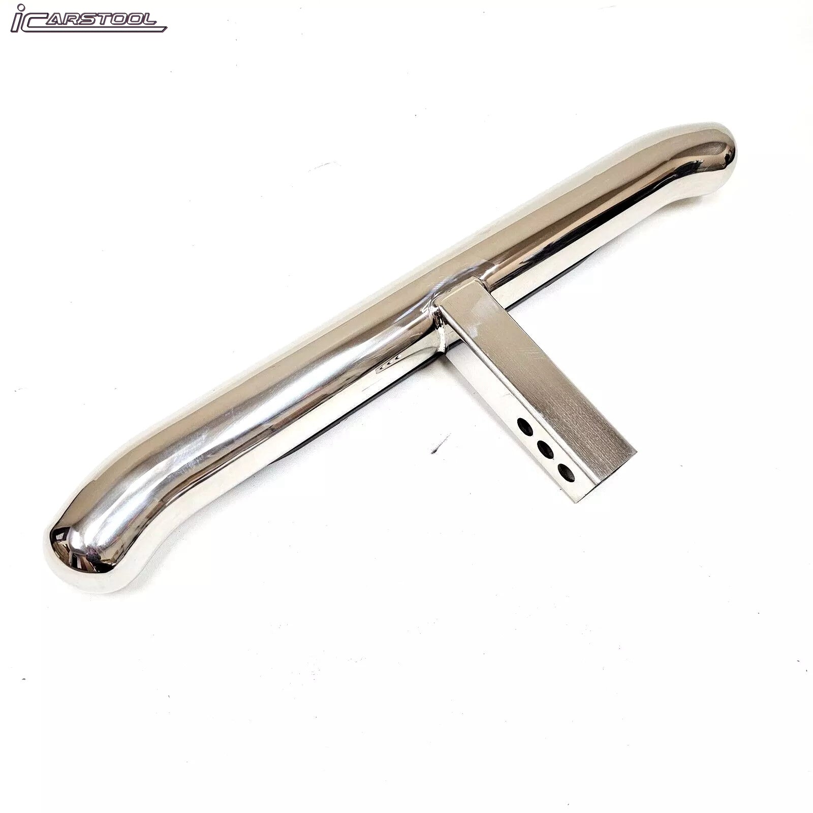 For 2" Receiver Truck RV SUV Heavy Duty Steel Tow Hitch Step Bar Bumper Guard Protect Chrome 28x3 Polish Anti Slip Pad Round Curved Ends