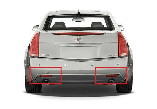2x Red Lens LED Bumper Reflector Tail Brake Light For 2008-2012 Buick Enclave OEM#25805313, 16517435,GM2830101, 25805313