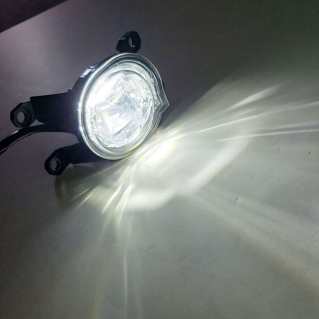 Built-in LED Fog Lights  For 2020 2021 Toyota CHR C-HR (OE Style Clear Lens with Bezels, Bracket, Switch, Wires)