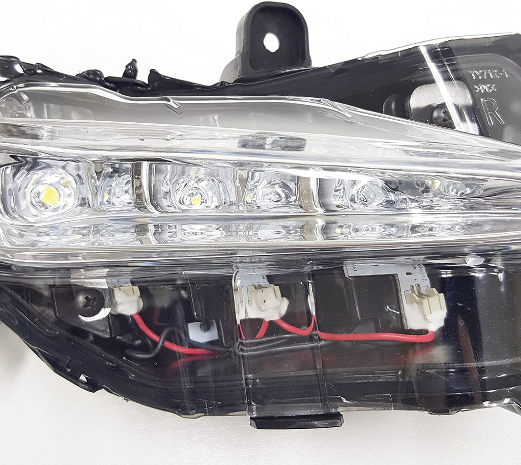 For 2017-2019 Toyota Corolla L LE XLE Built-in LED DRL Fog Driving Light with Switch Bezel Wires NOT FIT COROLLA "SE" or "XSE" or "50th Anniversary" MODEL