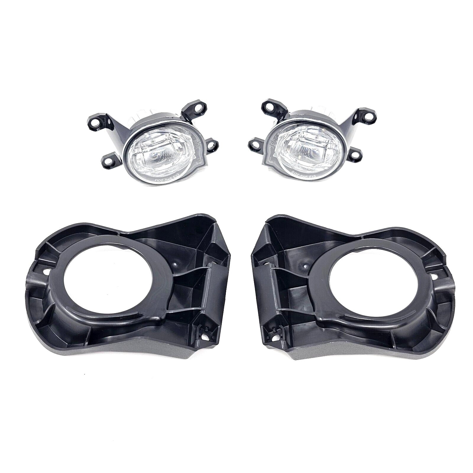 For 2022 2023 2024 Toyota Corolla Cross 6000k White LED Fog Light Kit Assembly Upgrade - OE Style Aftermarket Parts - Clear Lens Complete with Bezels Switch  and Wires