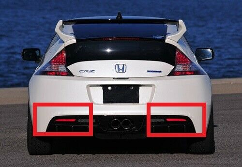 2x Red Lens LED Bumper Reflector Tail Brake Light For Acura TSX Honda CR-Z/ Insight/CR-V OEM#HO1185103, HO1184103, 33505SLJ013, 33555SLJ013, 13461865