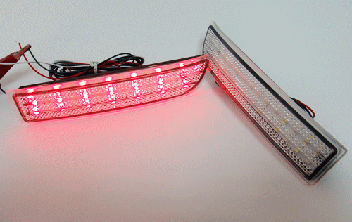 2x Clear Lens Bumper Reflector LED Tail Brake Light For Lexus LX470 Toyota Land Cruiser