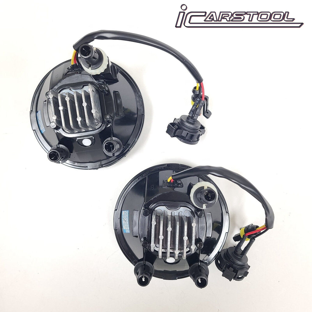 Clear Lens LED Fog Driving Lights Kit Halo For 2007-2014 Chevy Suburban Tahoe with Wires Switch