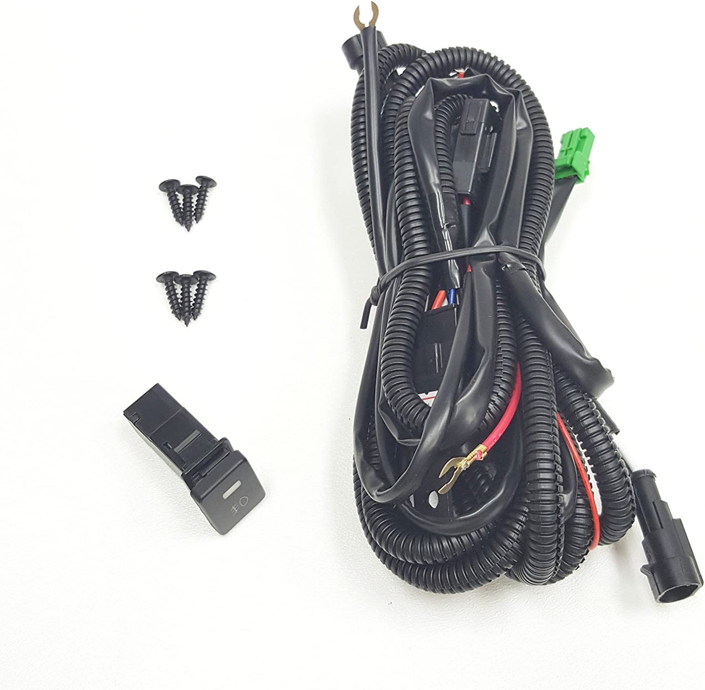 For 2017-2019 Toyota Corolla L LE XLE Built-in LED DRL Fog Driving Light with Switch Bezel Wires NOT FIT COROLLA "SE" or "XSE" or "50th Anniversary" MODEL