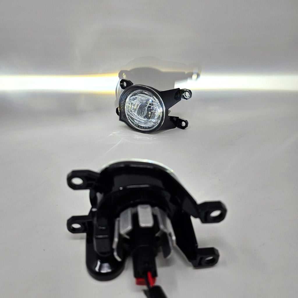 For 2022 2023 2024 Toyota Corolla Cross 6000k White LED Fog Light Kit Assembly Upgrade - OE Style Aftermarket Parts - Clear Lens Complete with Bezels Switch  and Wires