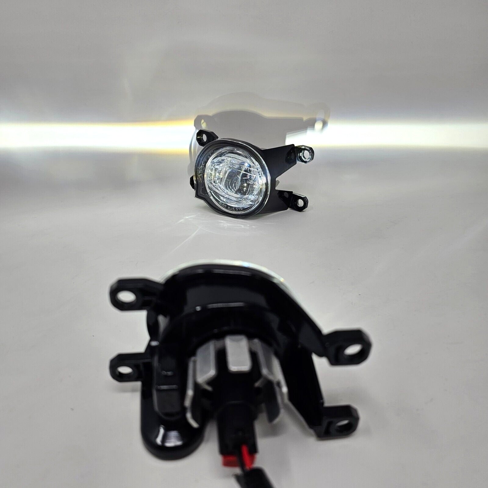 For 2022 2023 2024 Toyota Corolla Cross 6000k White LED Fog Light Kit Assembly Upgrade - OE Style Aftermarket Parts - Clear Lens Complete with Bezels Switch  and Wires
