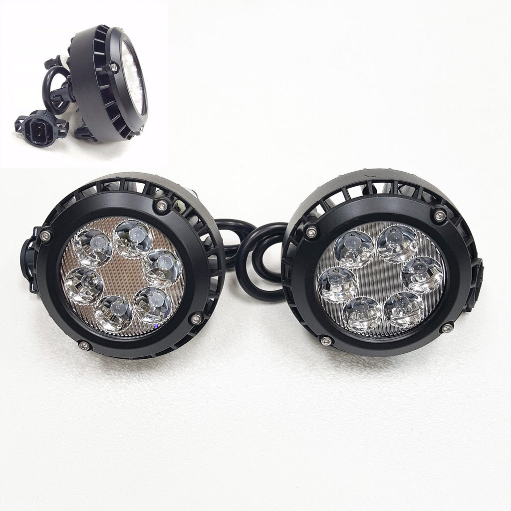 For 2007 2008 2009 2010 2011 2012 2013 2014 GMC Yukon XL 1500/2500  LED Clear Lens Fog Driving Lights Lamps Pair OEM#GM2590104 / 15839896