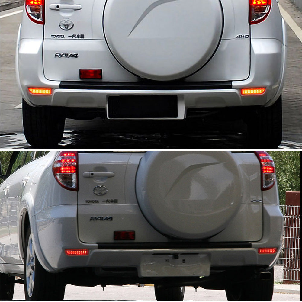 Red Lens 39-SMD LED Rear Bumper Reflector Tail Brake Light For 2008-2014 Scion xD/2006-2012 Toyota RAV4