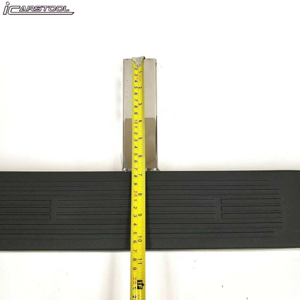 Universal Truck Trailer Rear Bumper Guard 36" Length x 3" Height x 4" Width Steel Towing Hitch Step Bar 2" Receiver Chrome 4" Oval Curved