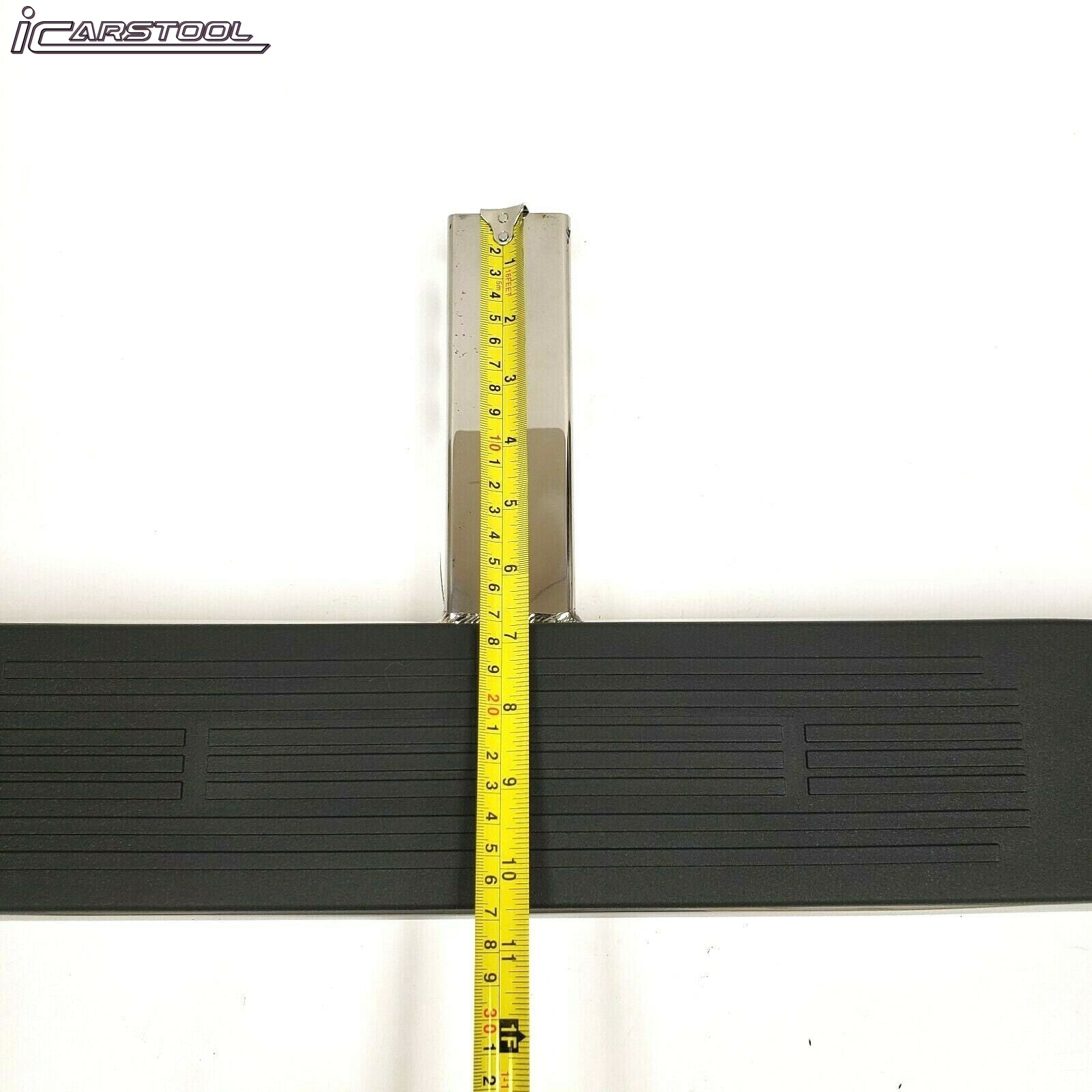 Universal Truck Trailer Rear Bumper Guard 36" Length x 3" Height x 4" Width Steel Towing Hitch Step Bar 2" Receiver Chrome 4" Oval Curved