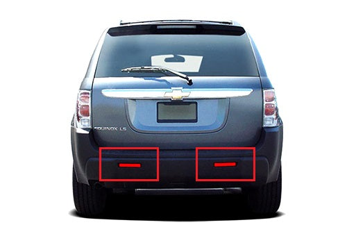 2x Red Lens LED Bumper Reflector Tail Brake Light For Pontiac Torrent Saturn VUE OEM#25805313, 16517435,GM2830101, 25805313