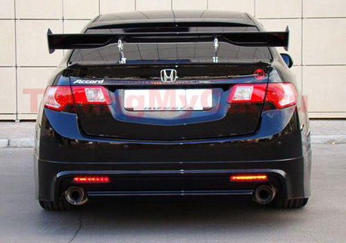 For 2009-2014 Acura TSX Red Lens 48-LED Rear Bumper Reflector Brake Lights Lamps
