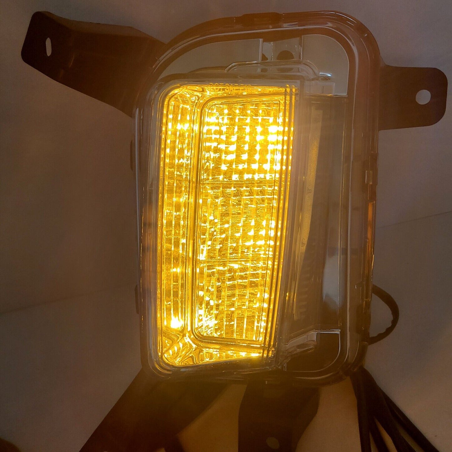 Clear Lens LED Fog Lights Kit For 2016-2017 GMC Terrain Denali, SL, SLE, SLT Trim Replacement Bezel Day Time Running Light DRL Amber Signal With Wires OEM# 84042389, 84042390 GM2562112, GM2563112,23372631, 23372632 GM1038190, GM1039190