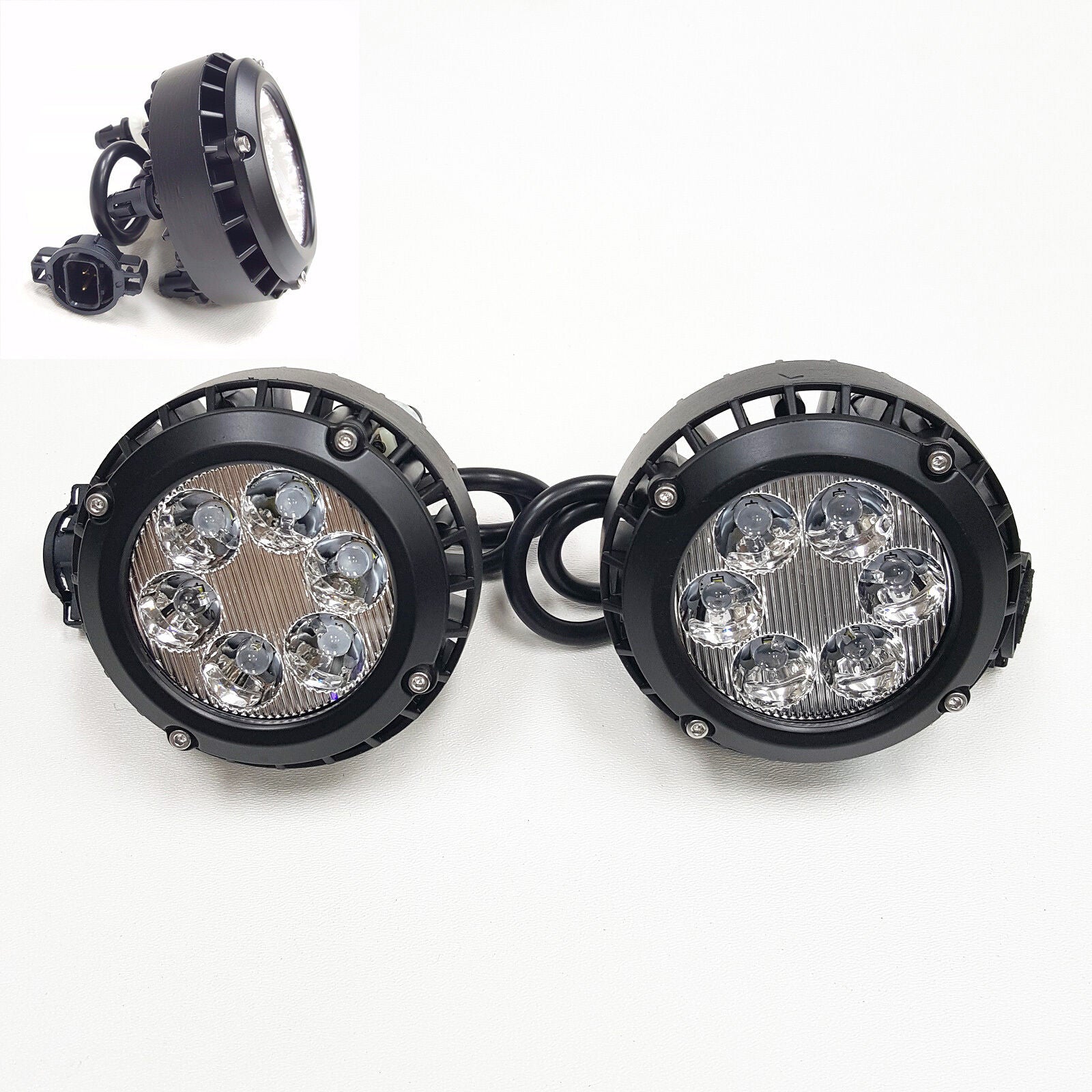For2010 2011 2012 2013 Chevy Camaro models LED Clear Lens Fog Driving Lights Lamps Pair（Do not fit RS package）OEM#GM2590104 / 15839896
