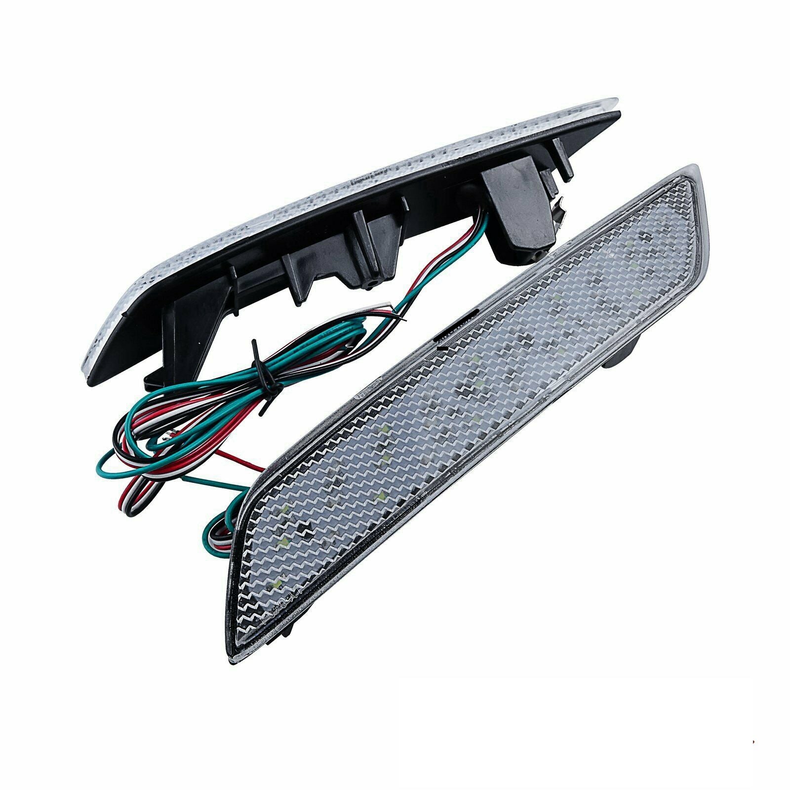 2x Clear Len LED Rear Bumper Reflector Brake Lights For 13-15 Honda Civic Sedan/4DR Only OEM#33505TR0A51, 33505-TR0-A51/33555-TR0-A51, 33555TR0A51