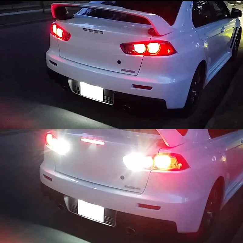 2x White 6000K 18-SMD LED License Plate Lights For Mitsubishi Lancer Evolution X