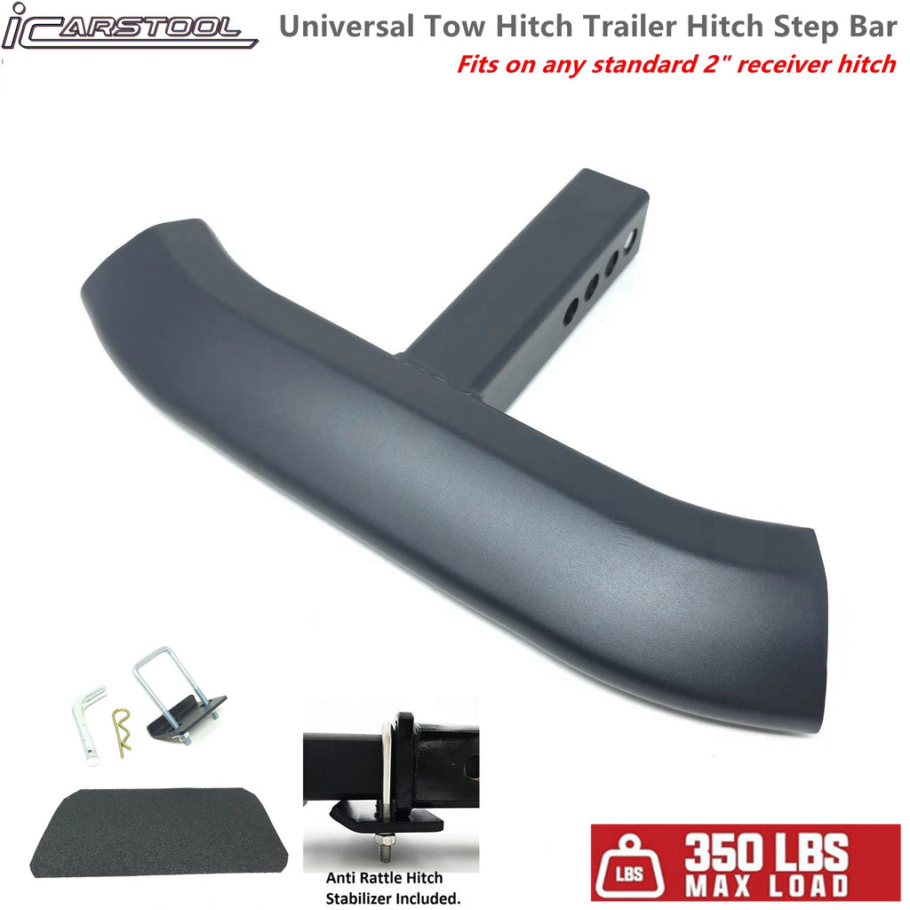 For 2" Receiver Truck Heavy Duty Steel Tow Hitch Step Bar Guard 18" Black Slant ﻿
