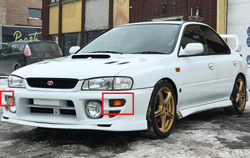 Smoke Len LED Front Bumper Turn Signal Lights For Subaru Impreza 2.5RS 1999-2001 OEM#SU2530104  SU2531104