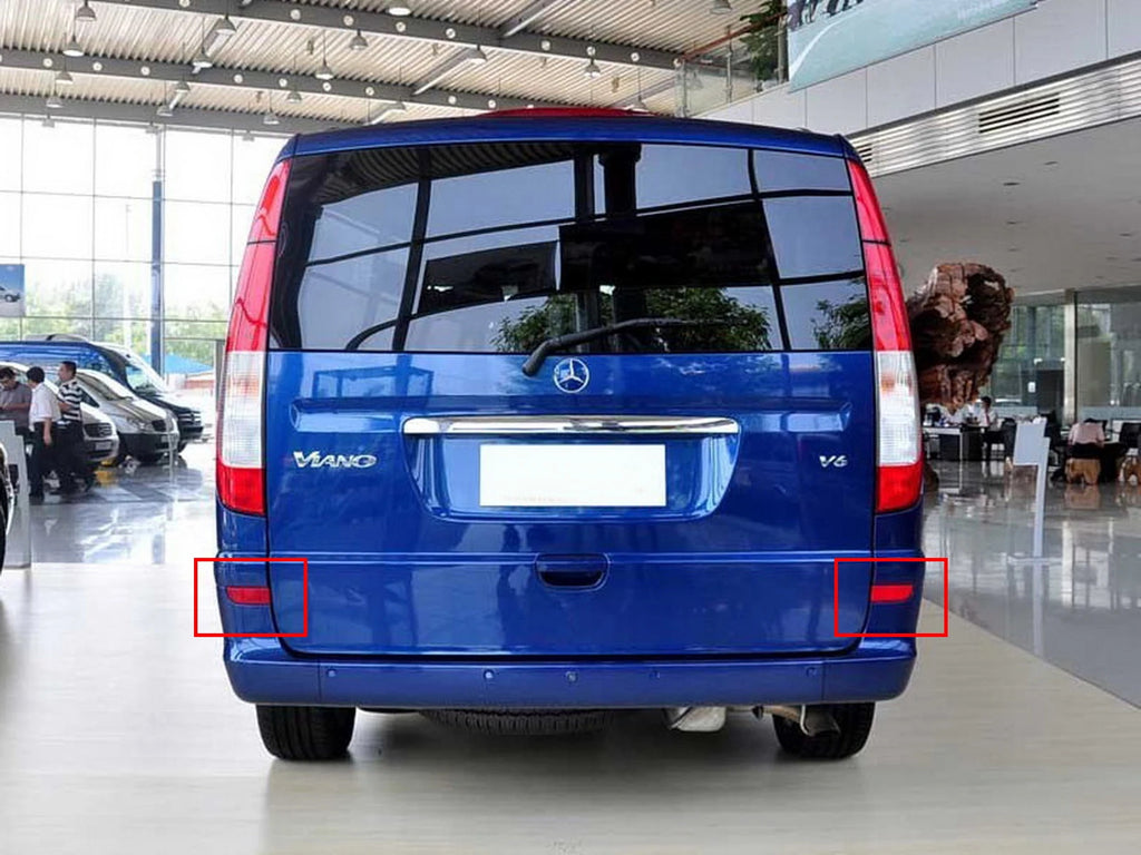 Red Lens LED Rear Bumper Reflector Brake Lights For 03-14 Mercedes-Benz Viano OEM#A6398260040, A6398260140, A6398260440, A6398260540