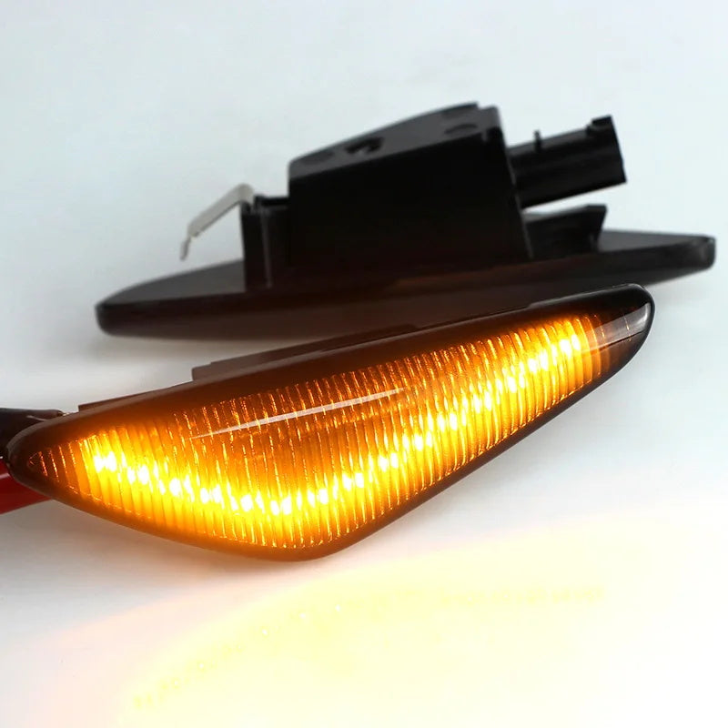 Smoke Lens Amber LED Turn Signal Side Marker Light Lamp For BMW F25 X3 E70 X5 E71/E72  X6 OEM#63137171007, 63137171008, 63-13-7-171-007, 63-13-7-171-008