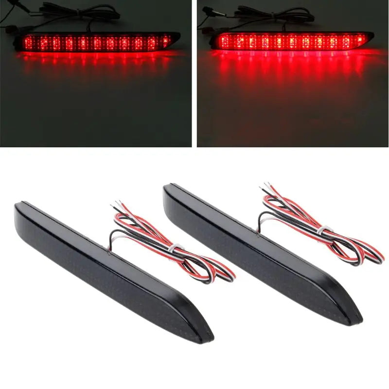2x Smoked LENS Bumper Reflector LED Tail Brake Lights For 1999-2003 Toyota Harrier 2013-2014 Toyota Avalon