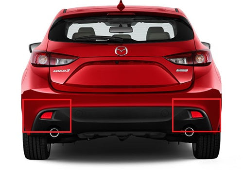 LED Rear Bumper Turn Signal Stop Brake Lights For 2014-2018 Mazda 3 Hatchback